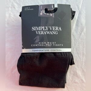 Simply Vera Wang High Waist Control-Top Tights, Size 3
